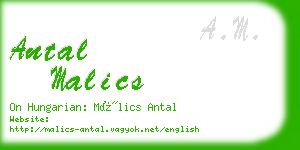 antal malics business card